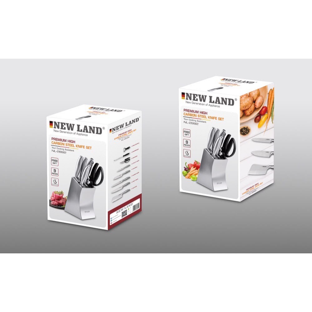 ست چاقو 9 پارچه استیل نیولند NEW LAND NL 2892