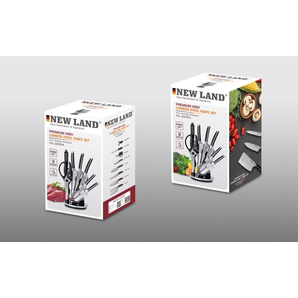 ست چاقو 9 پارچه استیل نیولند NEW LAND NL2254