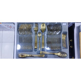 سرویس قاشق و چنگال 135 پارچ 24 نفره صندوق چوبی نیولند مدل 2985PG