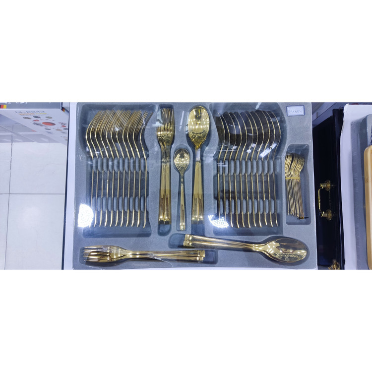 سرویس قاشق و چنگال 135 پارچ 24 نفره صندوق چوبی نیولند مدل 2985PG