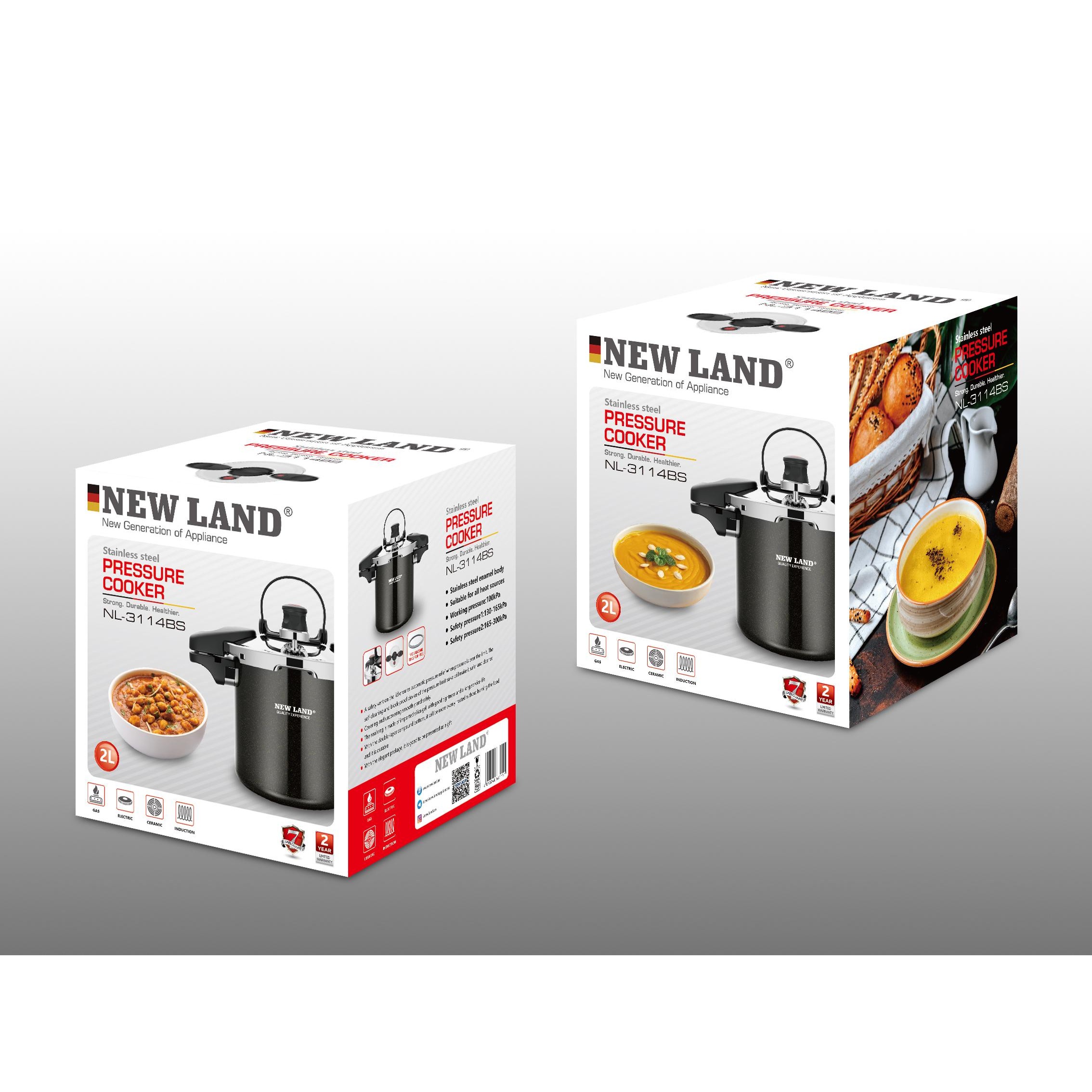 زود پز 2 لیتری نیولند مدل NL-3114BS