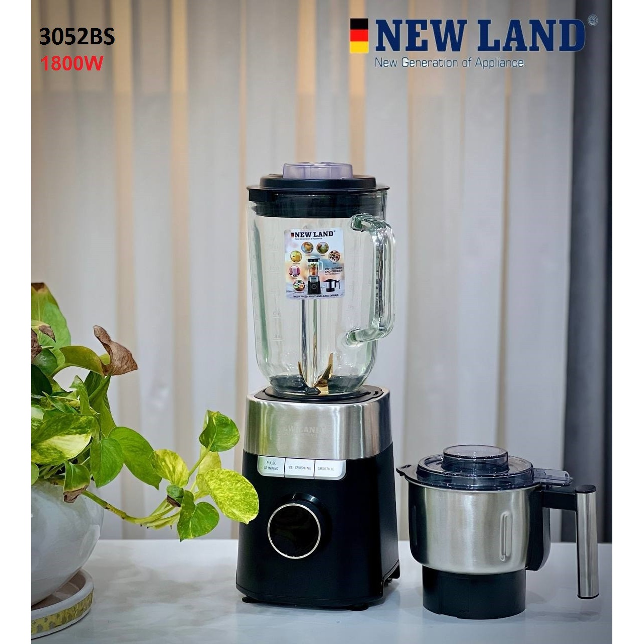 آسیاب مخلوط کن 2کاره آسیاب صنعتی Newland مدل 3052BS