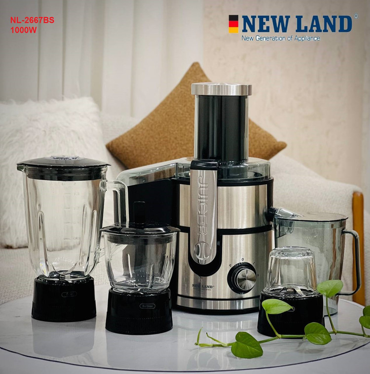 آبمیوه گیری 4 کاره 1000وات استیل نیولند مدل 2667BS